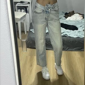 Crossover Waist Jeans